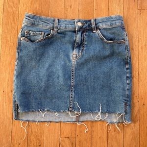 Zara denim mini skirt